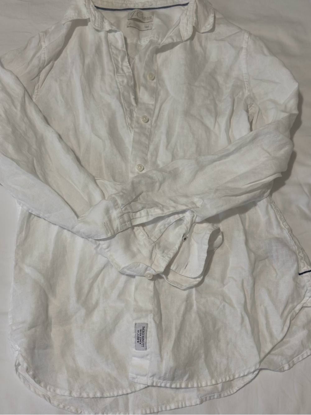 J crew linen shirt white